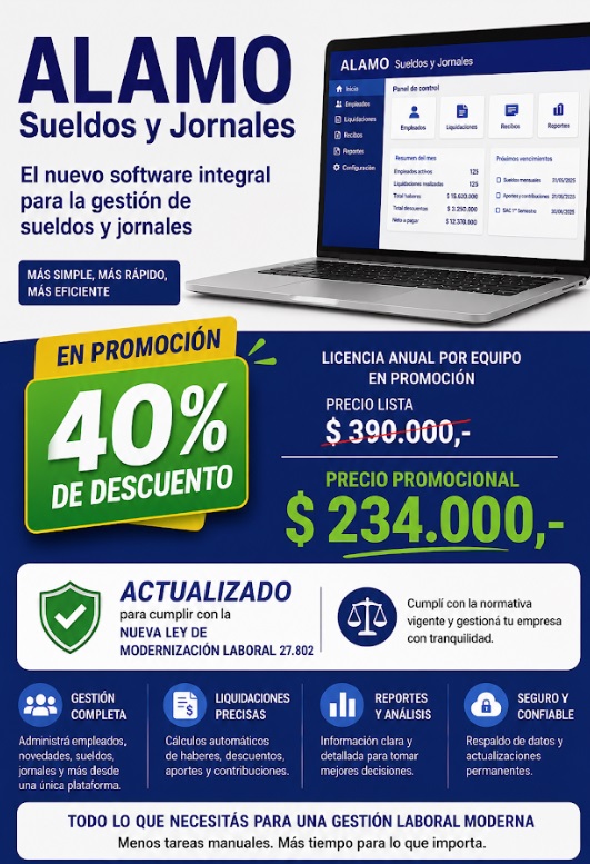 Nuevo ALAMO Sueldos y Jornales